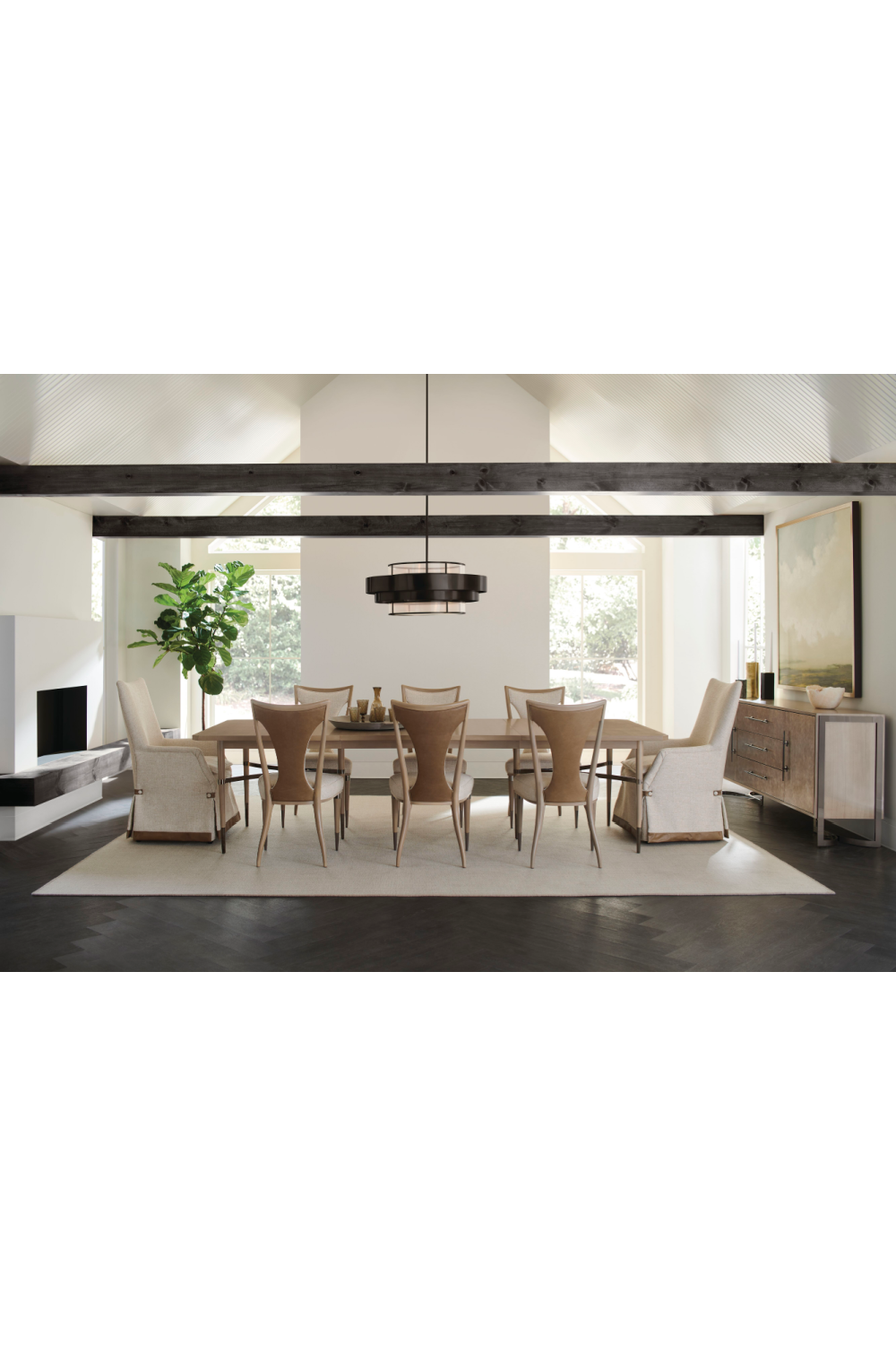 Beige Extendable Dining Table | Caracole Here to Accommodate | Oroa.com