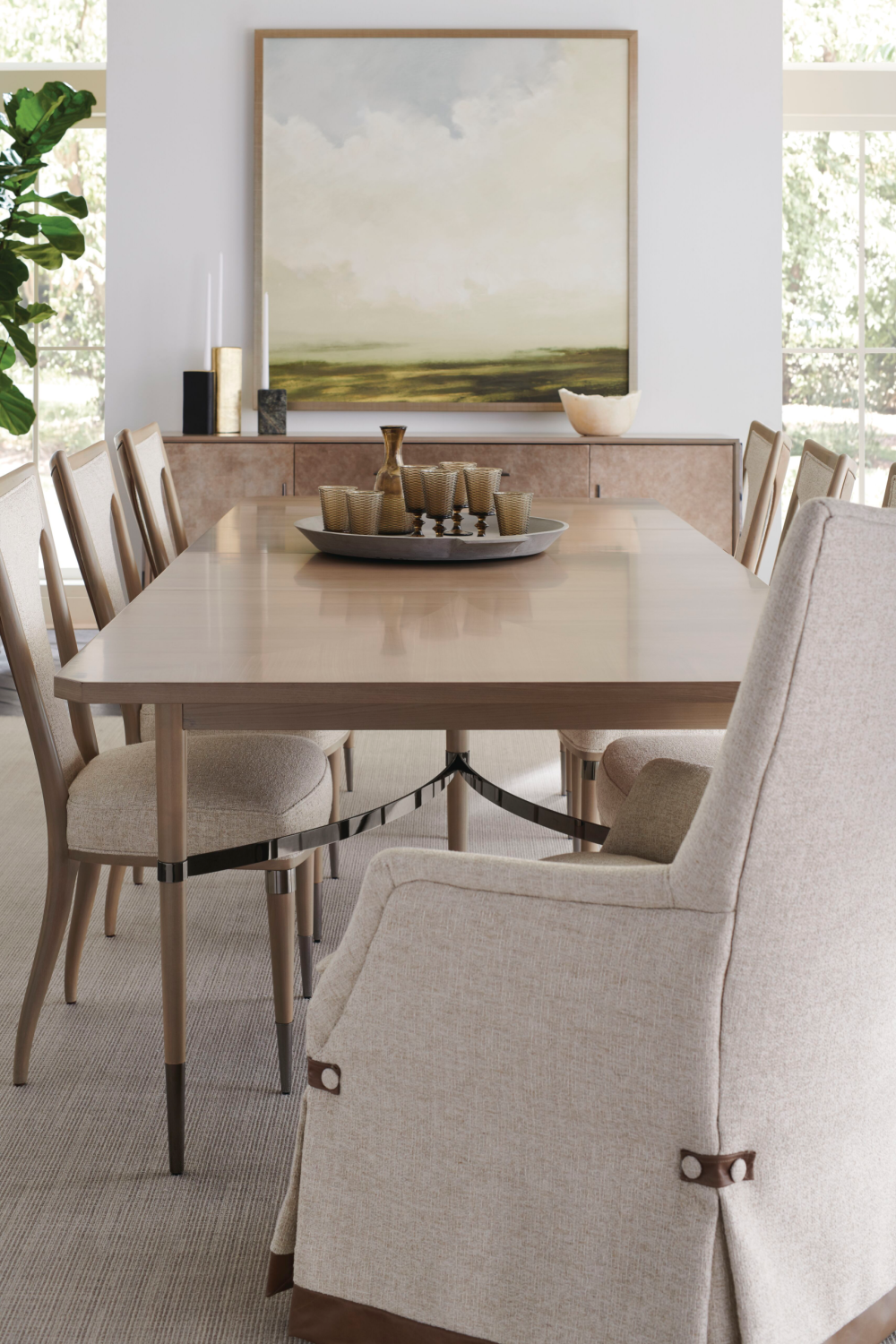 Beige Extendable Dining Table | Caracole Here to Accommodate | Oroa.com