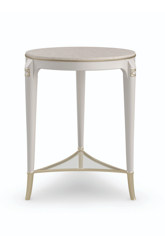 Cream Round Modern Side Table | Caracole Matched Up | Oroa.com
