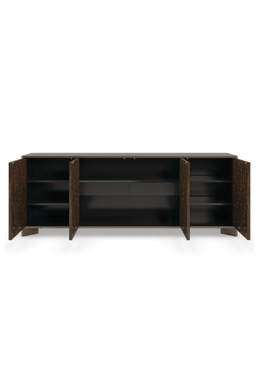 Slatted Wood Media Console | Caracole Diamond In The Rough | Oroa.com