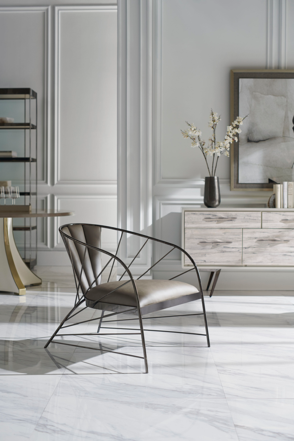 Bronze Framed Display Cabinet | Caracole Shelf Life | Oroa.com