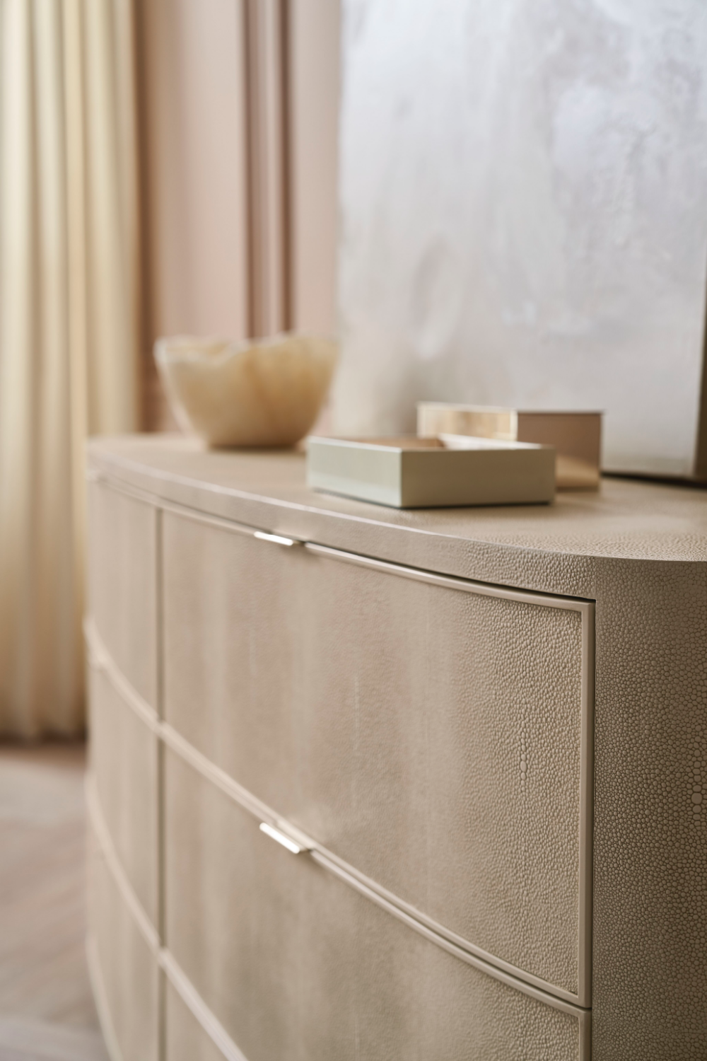 Cream Shagreen Dresser | Caracole Simply Perfect | Oroa.com