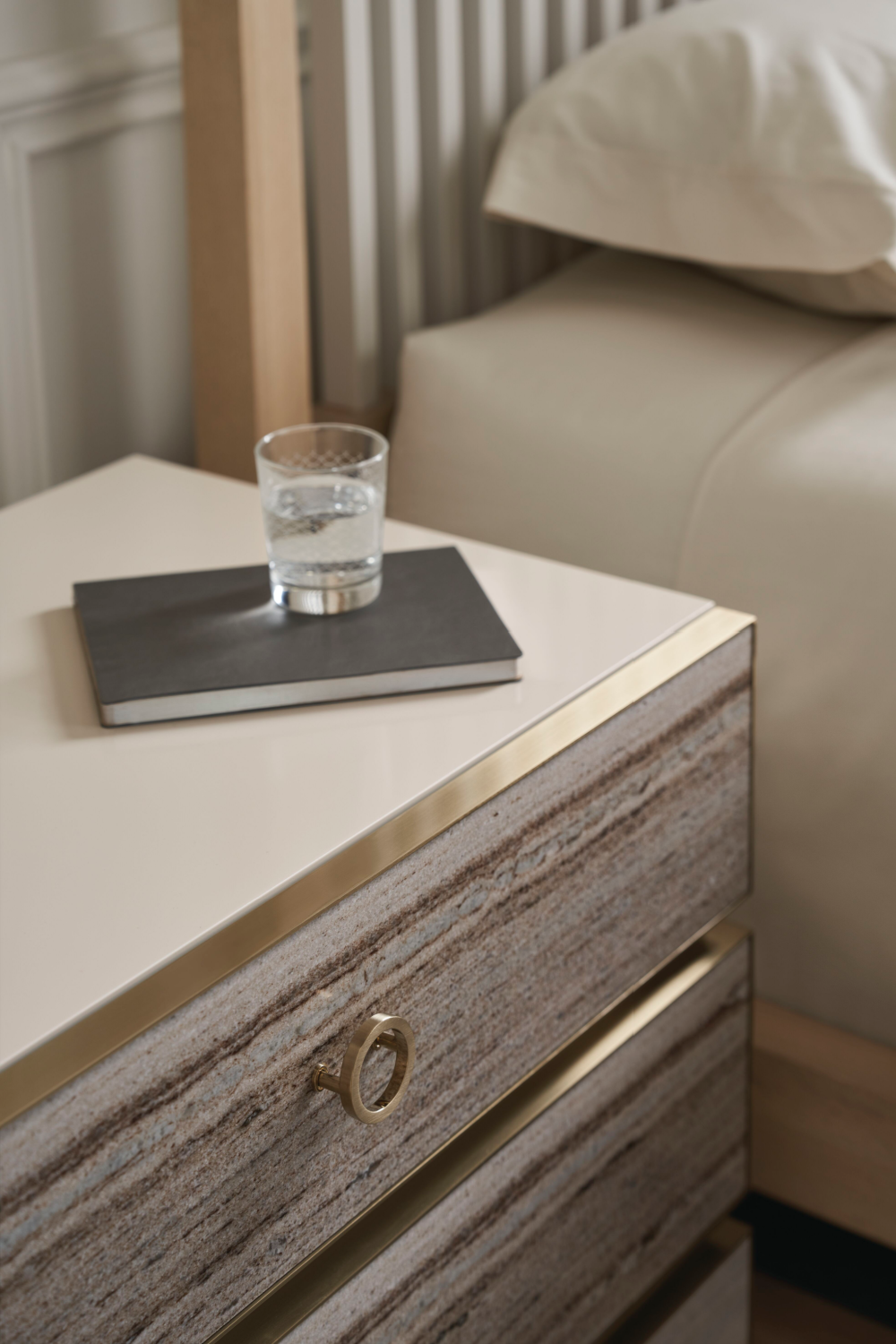 Gray Sandstone Nightstand | Caracole Bedrock | Oroa.com