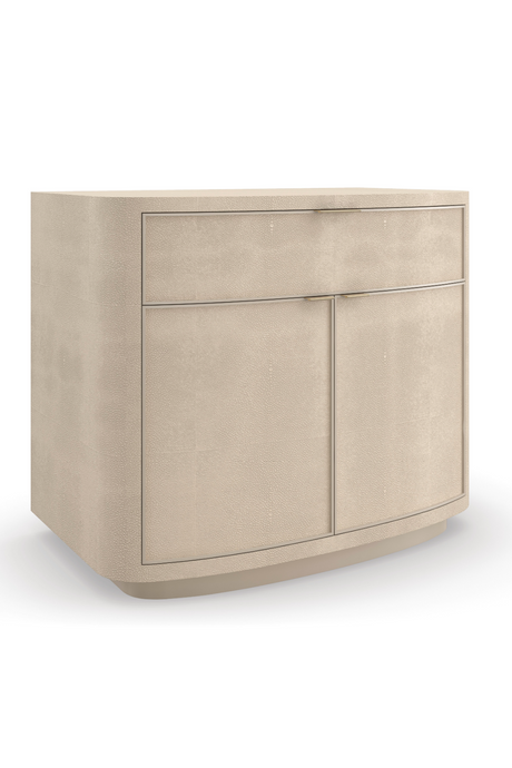 Cream Shagreen Nightstand | Caracole Simply Perfect | Oroa.com