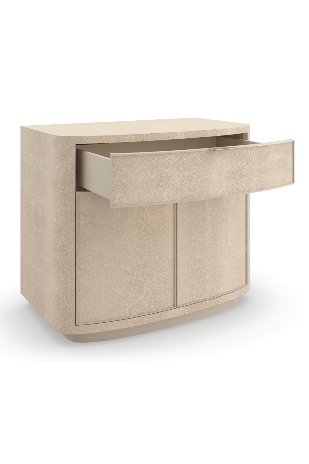 Cream Shagreen Nightstand | Caracole Simply Perfect | Oroa.com