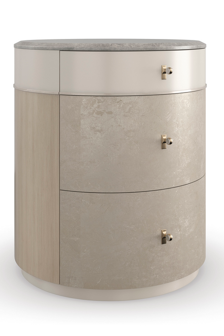 Curved Metallic Nightstand | Caracole Hang Around | Oroa.com