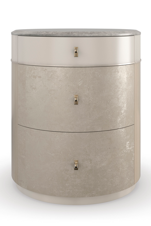 Curved Metallic Nightstand | Caracole Hang Around | Oroa.com