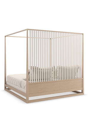 Light Oak Canopy Bed | Caracole Pinstripe | Oroa.com