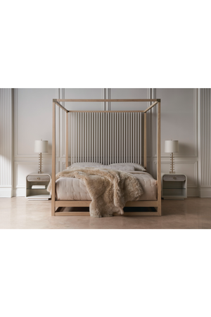 Light Oak Canopy Bed | Caracole Pinstripe | Oroa.com