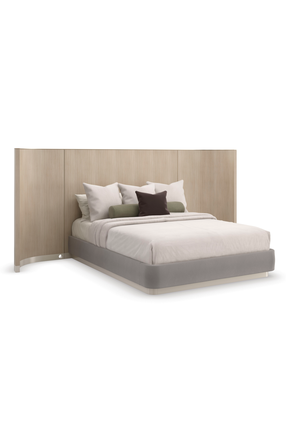 Gray Minimalist Winged Bed | Caracole Dream Chaser | Oroa.com