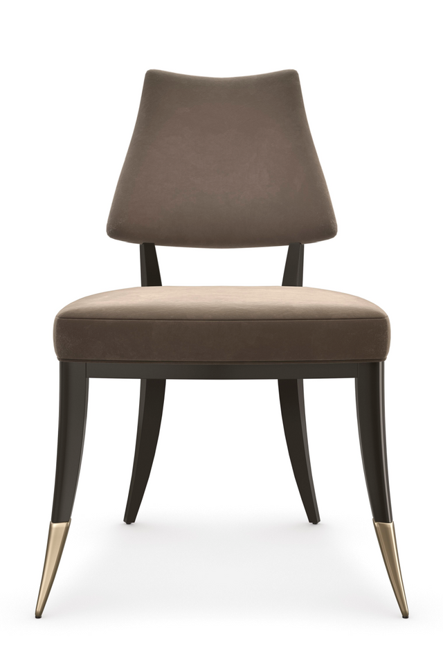 Taupe Velvet Dining Chair | Caracole Caress | Oroa.com
