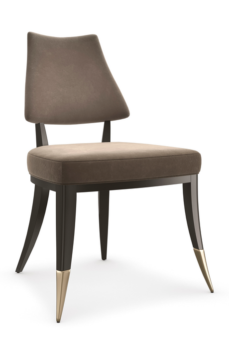 Taupe Velvet Dining Chair | Caracole Caress | Oroa.com