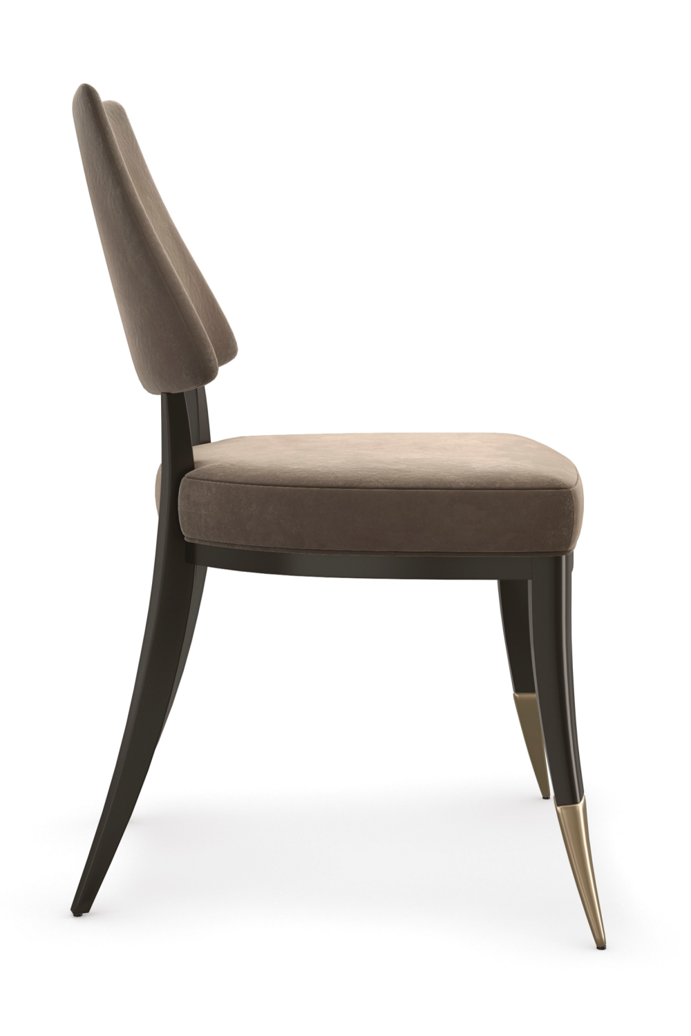 Taupe Velvet Dining Chair | Caracole Caress | Oroa.com