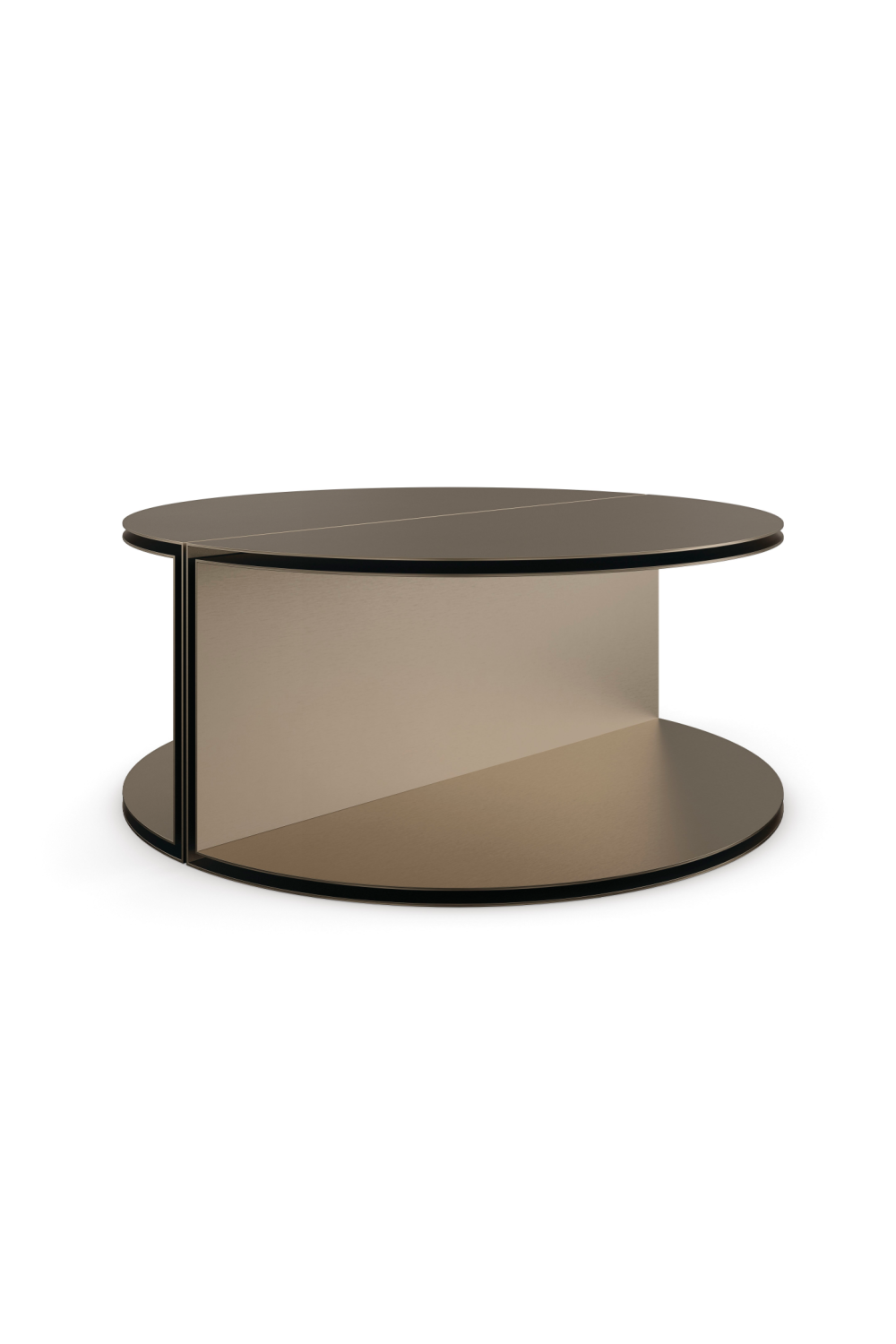 Gold Semi-Circle Cocktail Table | Caracole All Together | Oroa.com