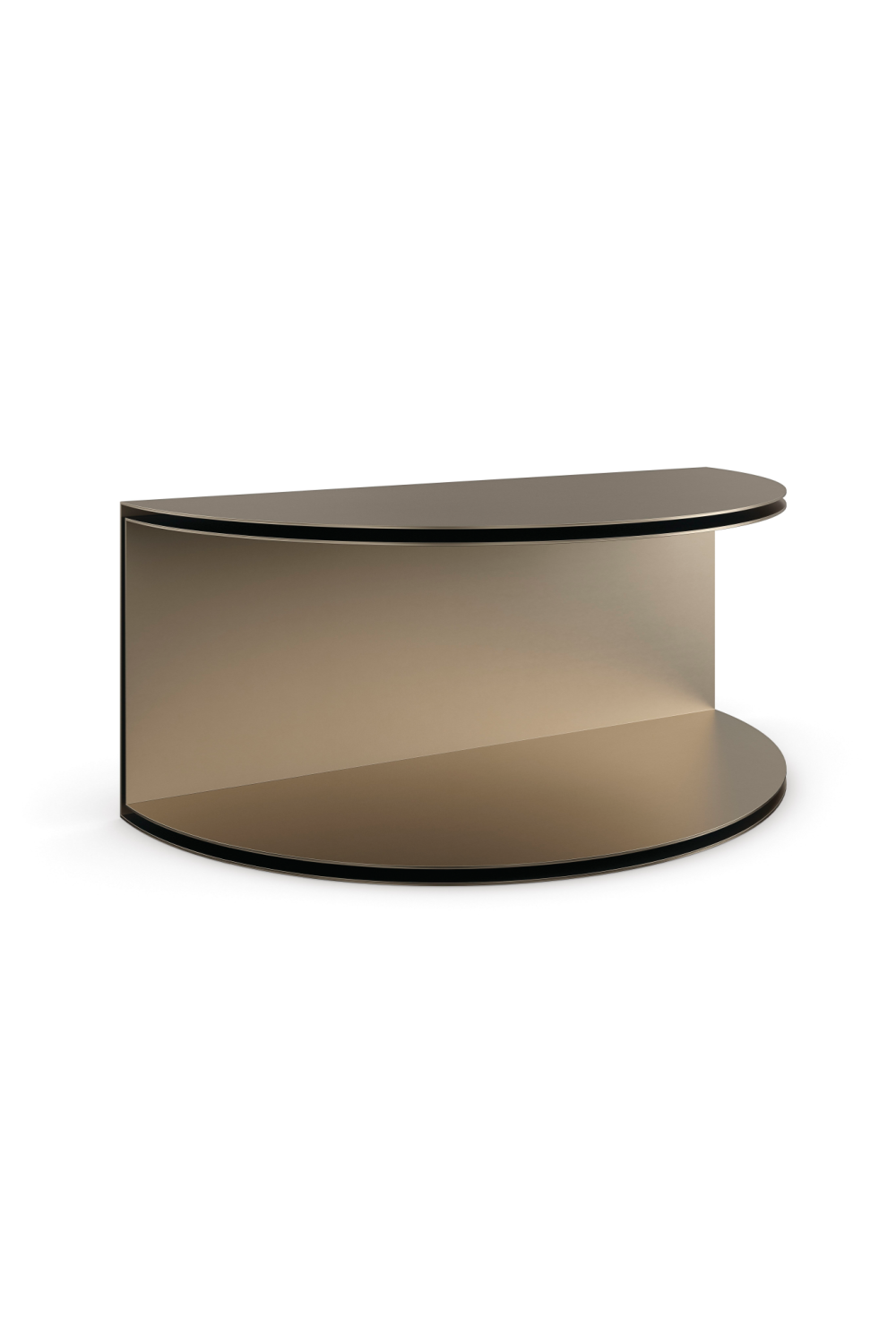 Gold Semi-Circle Cocktail Table | Caracole All Together | Oroa.com