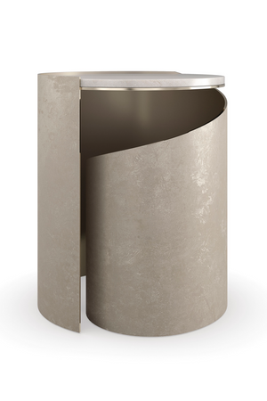 Spiral Silver Leaf Side Table | Caracole Nautilus | Oroa.com