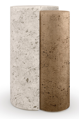 Travertine Modern End Table | Caracole Sun And Moon | Oroa.com