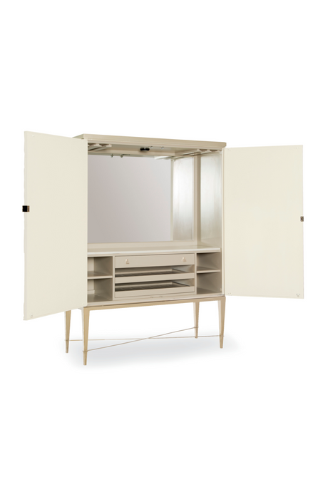 Carved White Modern Bar Cabinet | Caracole Palms Up! | Oroa.com