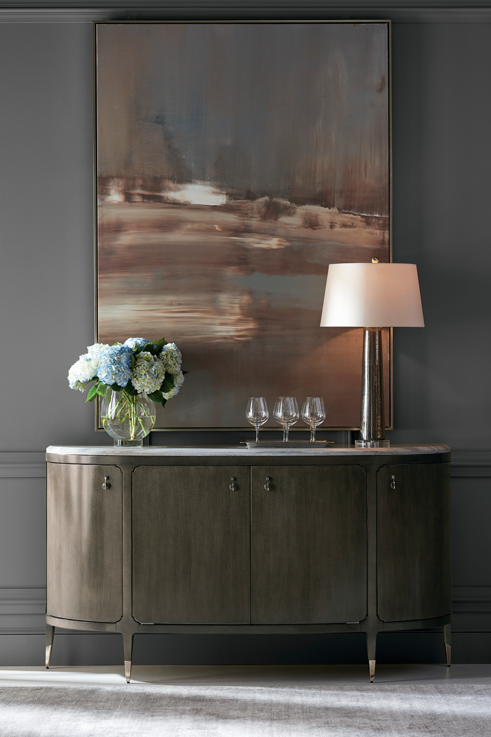   Black 4-Door Console Table | Oroa.com