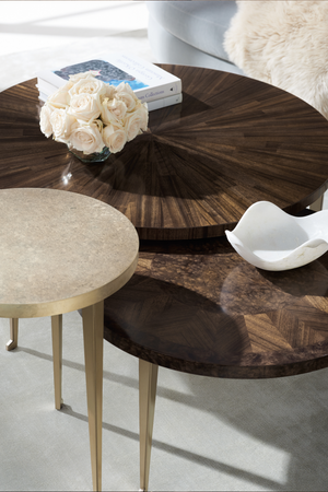 Round Wooden Cocktail Table | Caracole One Of The Bunch | Oroa.com