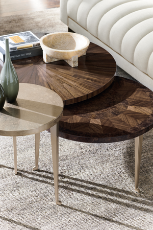   Gold Leaf Round Side Table | Oroa.com