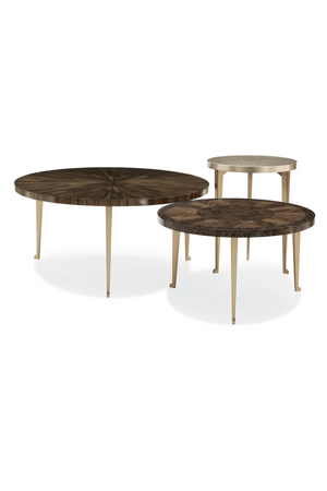   Gold Leaf Round Side Table | Oroa.com