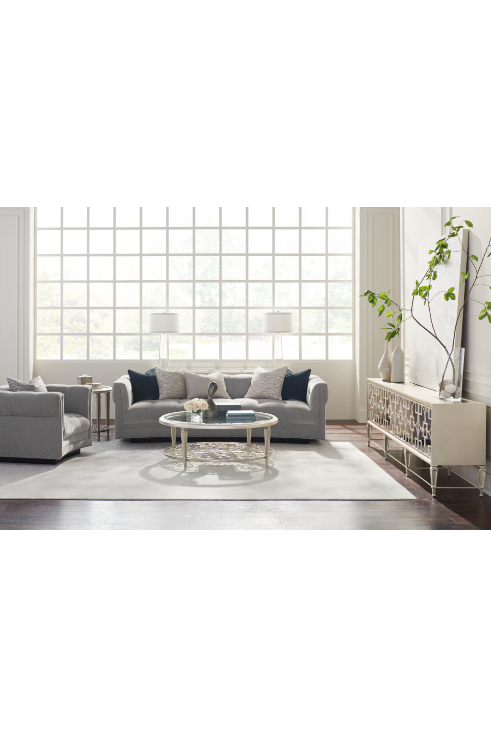 Bevelled Glass Coffee Table | Caracole Social Gathering | Oroa.com