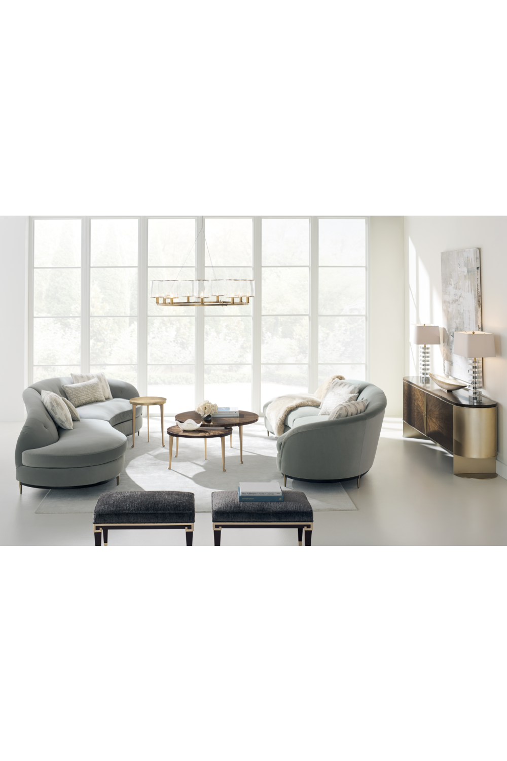 Round Wooden Coffee Table | Caracole A Whole Bunch | Oroa.com