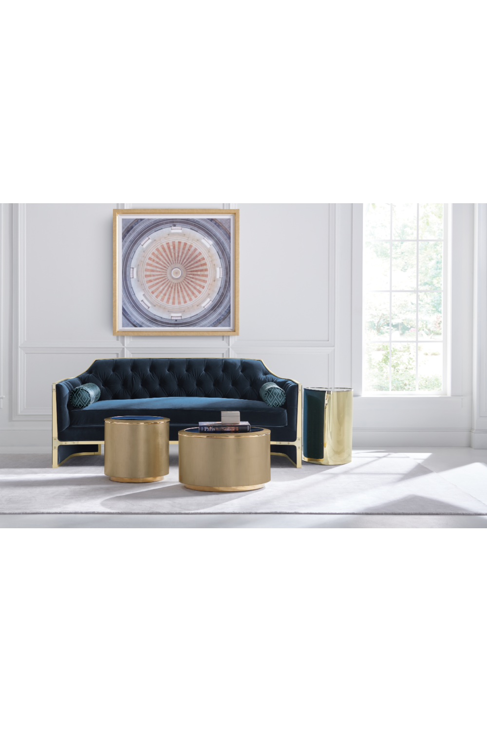 Gold Round Coffee Table | Caracole Circle In Time | Oroa.com