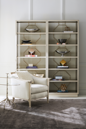 Taupe Metallic Modern Shelf | Caracole Going Up | Oroa.com