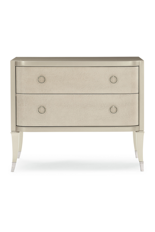 Soft Metallic 2-Drawer Nightstand | Caracole Perfect Match | Oroa.com