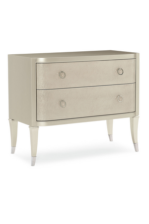 Soft Metallic 2-Drawer Nightstand | Caracole Perfect Match | Oroa.com