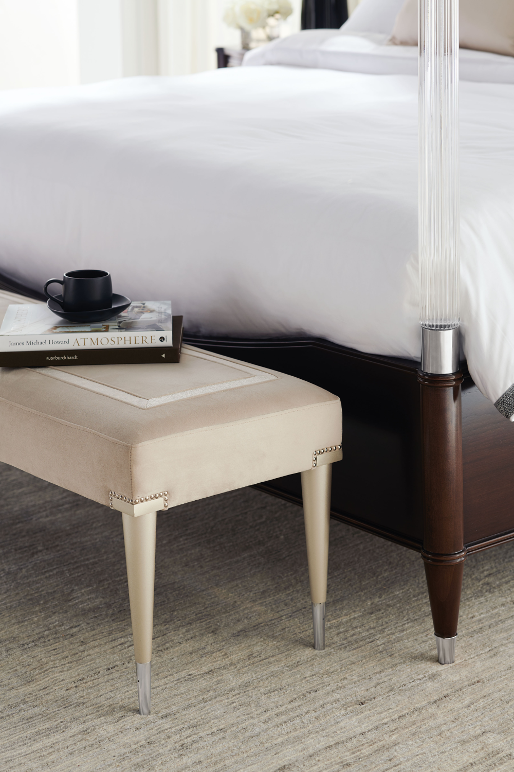 Cream Modern Bench | Caracole Boarding On Beautiful | Oroa.com