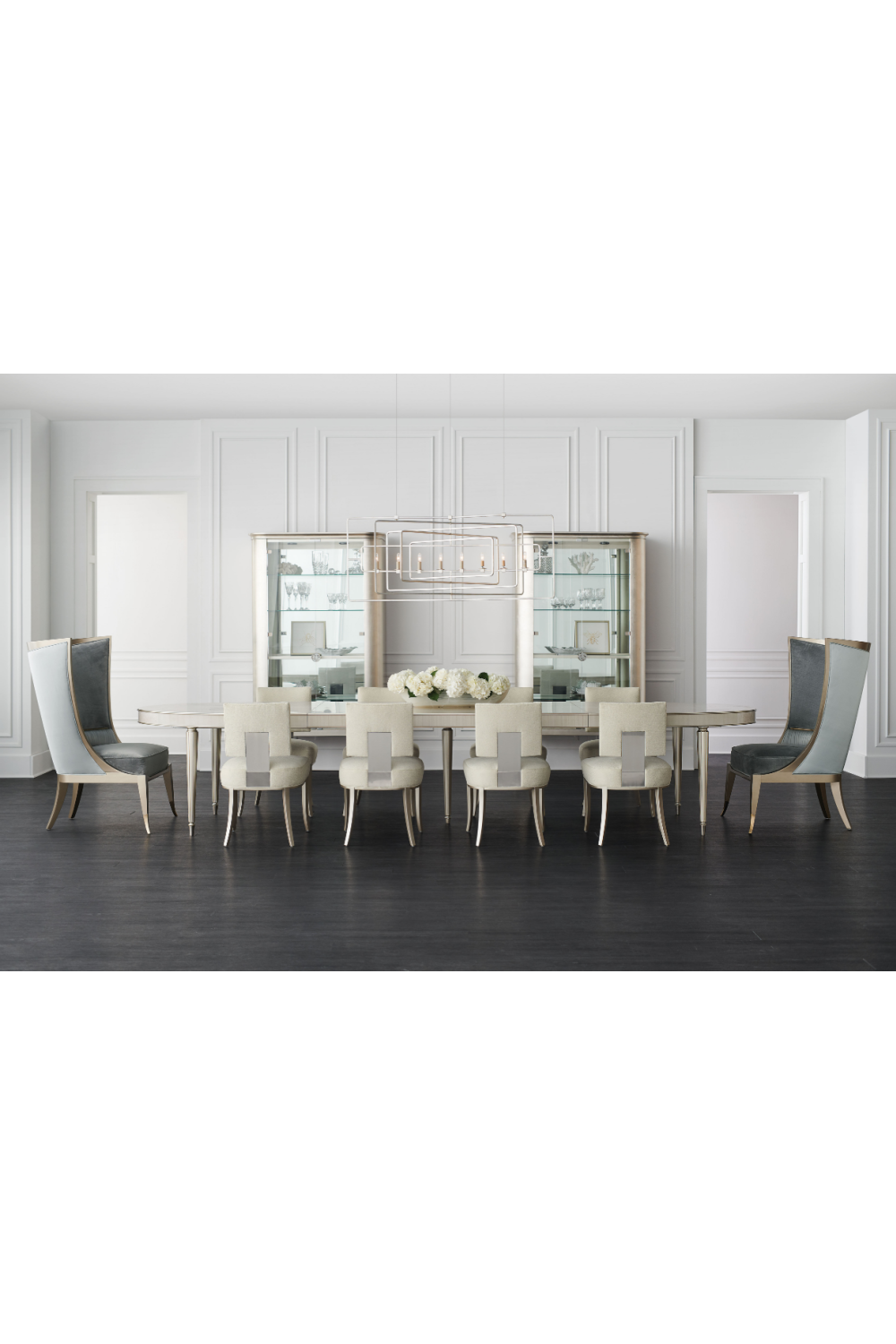 Oval Silver Dining Table | Caracole The Source | Oroa.com