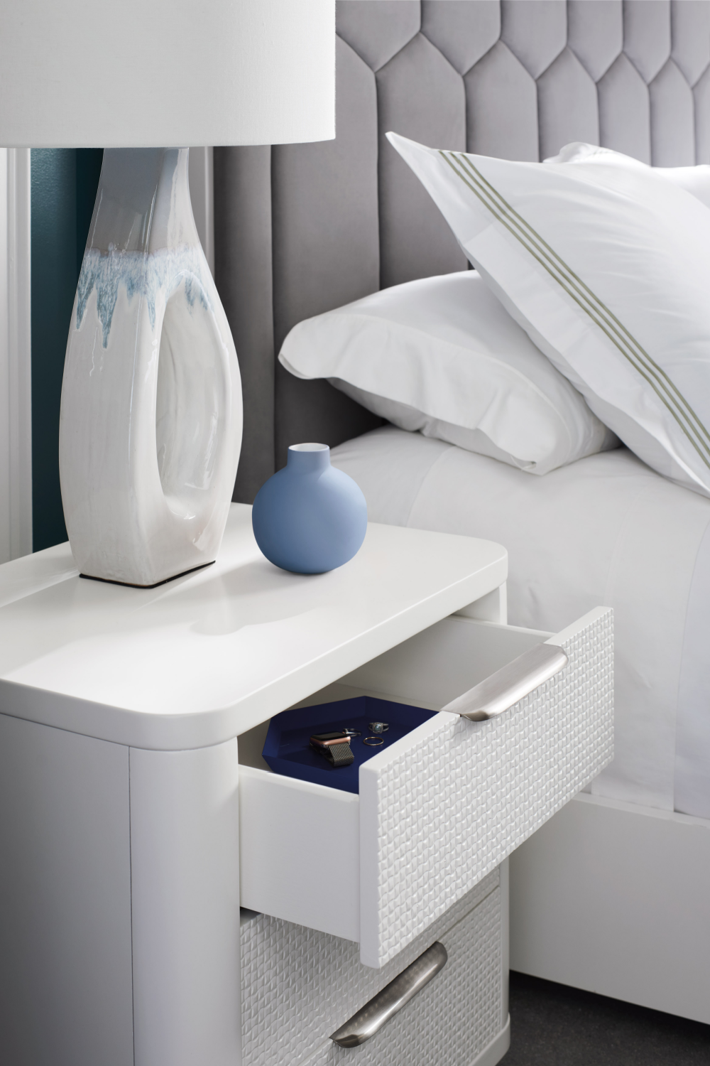 White Birch Nightstand | Caracole Touch Base | Oroa.com