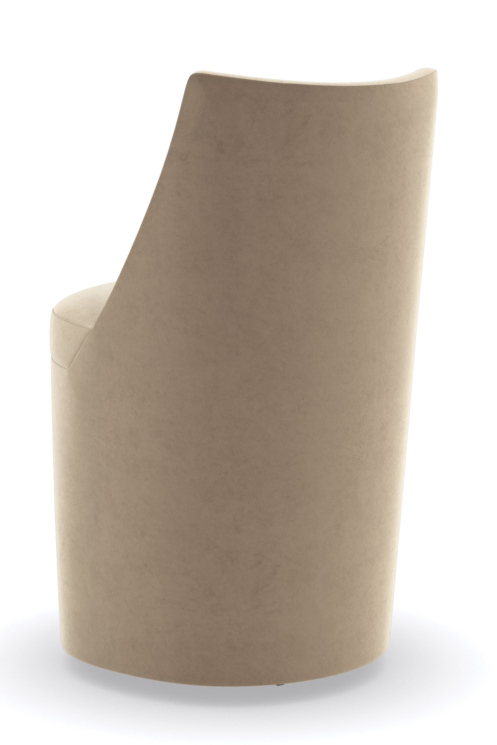 Taupe Velvet Dining Chair | Caracole Barrel Roll | Oroa.com