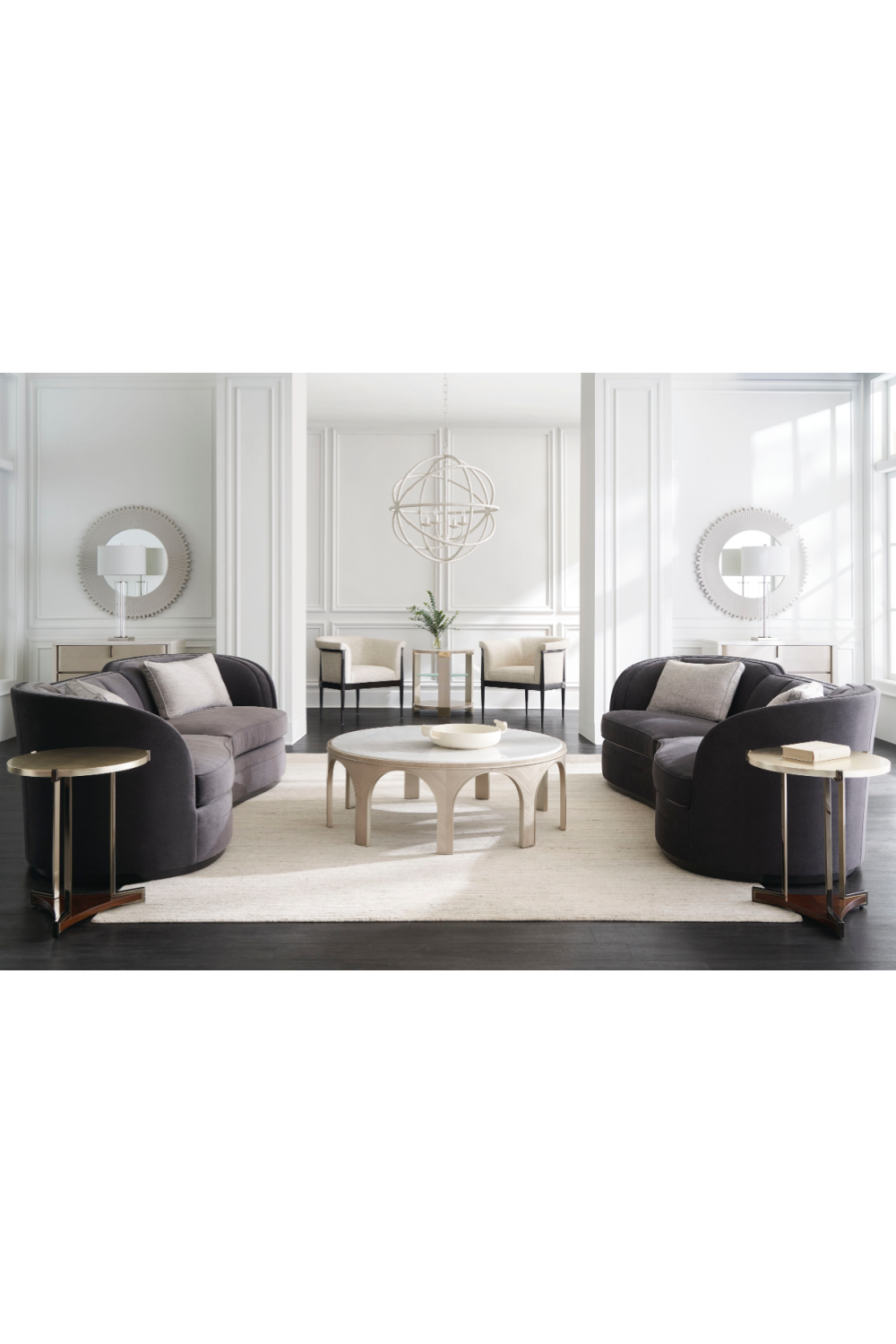   Crenulated Round Mirror | Oroa.com