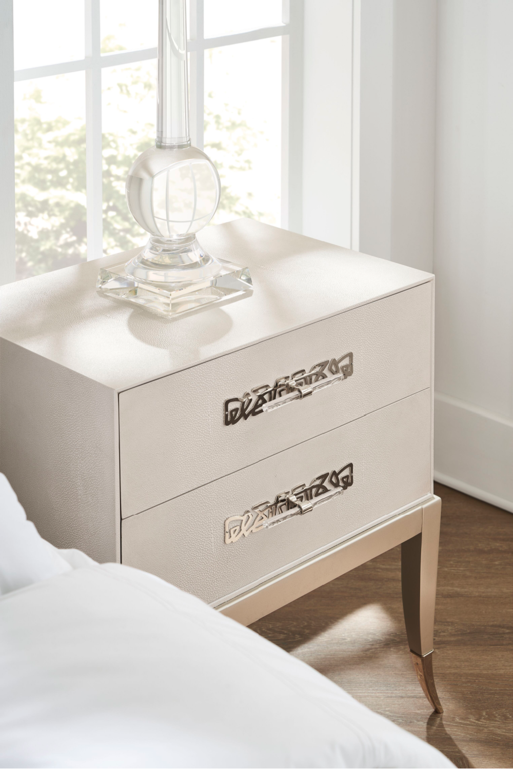 Shagreen Bedside Table | Caracole Acapella | Oroa.com