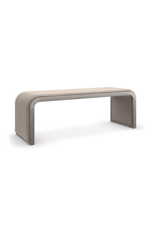   Taupe Velvet Bench | Oroa.com