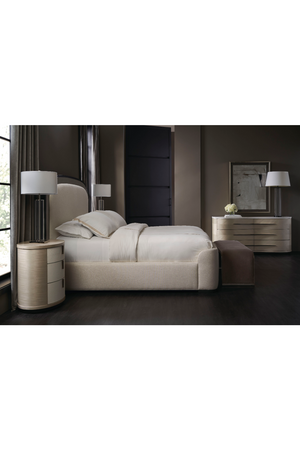   Taupe Velvet Bench | Oroa.com