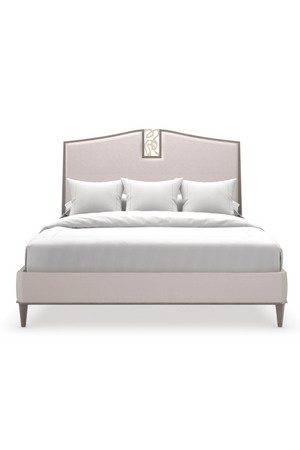 Cream Chenille Modern Bed | Caracole Crescendo | Oroa.com