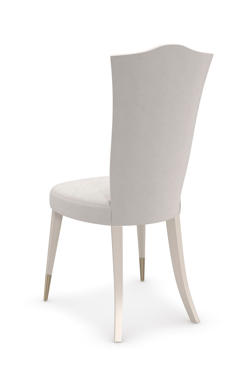 White Camel-Back Side Chair | Caracole Cherub | Oroa.com