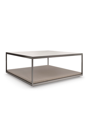 Cream Travertine Cocktail Table | Caracole Cartesian | Oroa.com