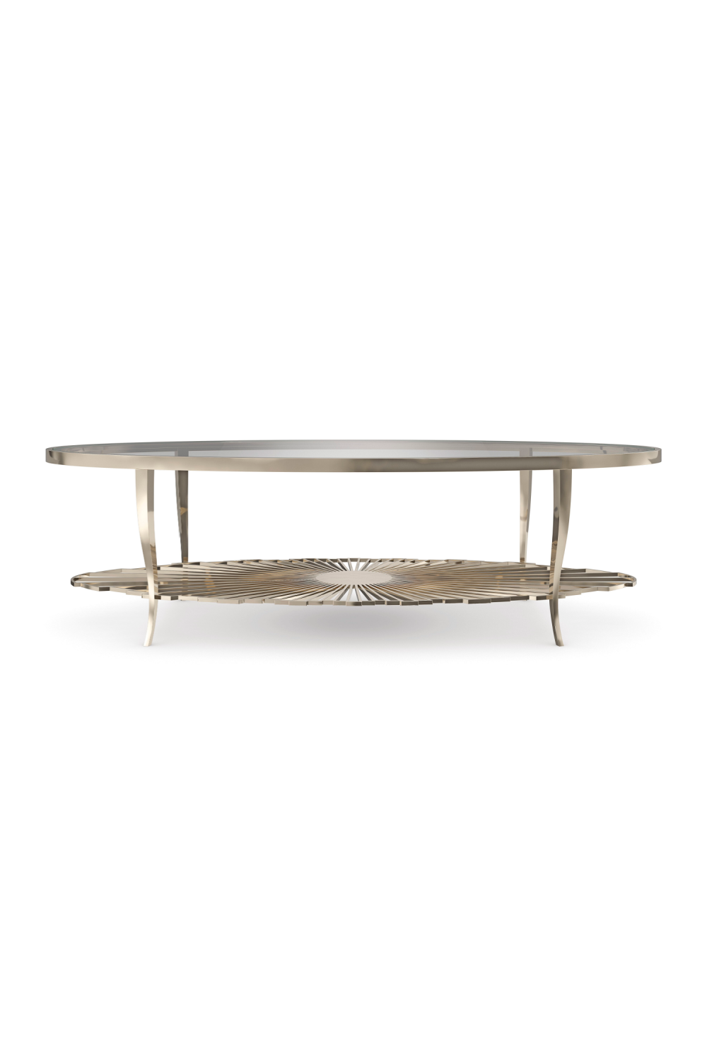 Oval Glass Cocktail Table | Caracole Pirouette | Oroa.com