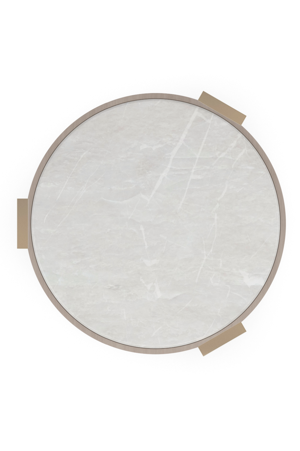 Round White Marble End Table | Caracole Oculus | Oroa.com