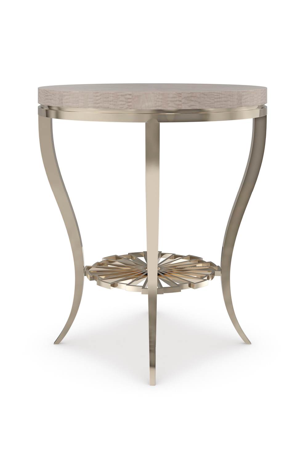 Art Deco Silver Accent Table | Caracole Plié | Oroa.com