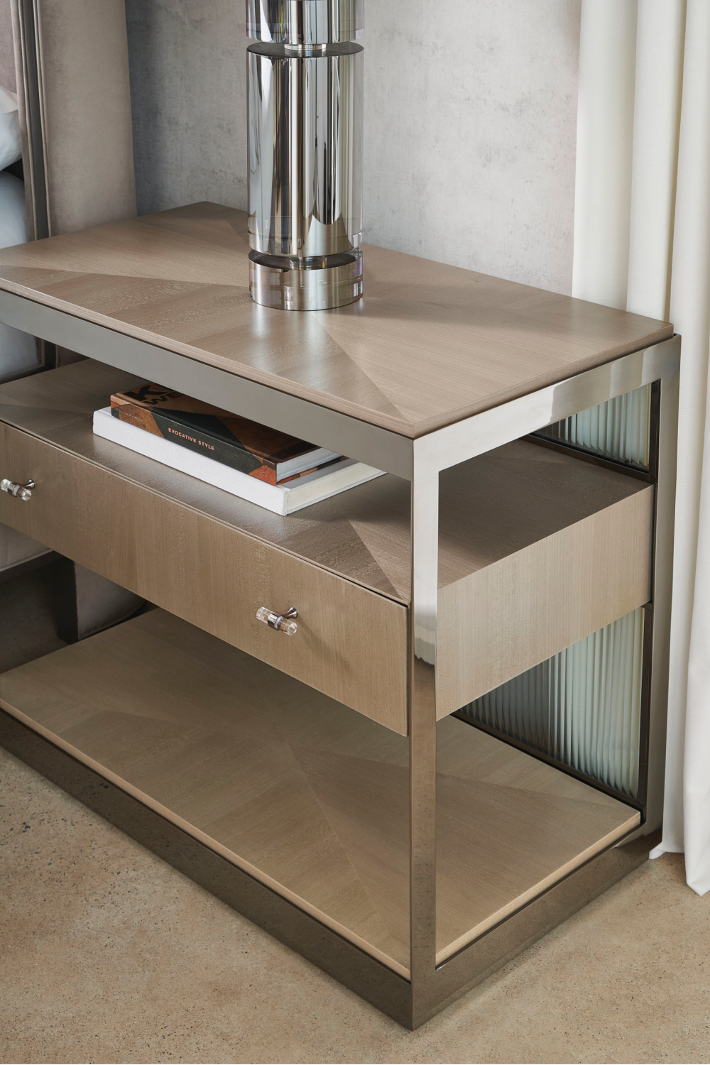 Modern 1-Drawer Side Table | Caracole Falling Waters | Oroa.com