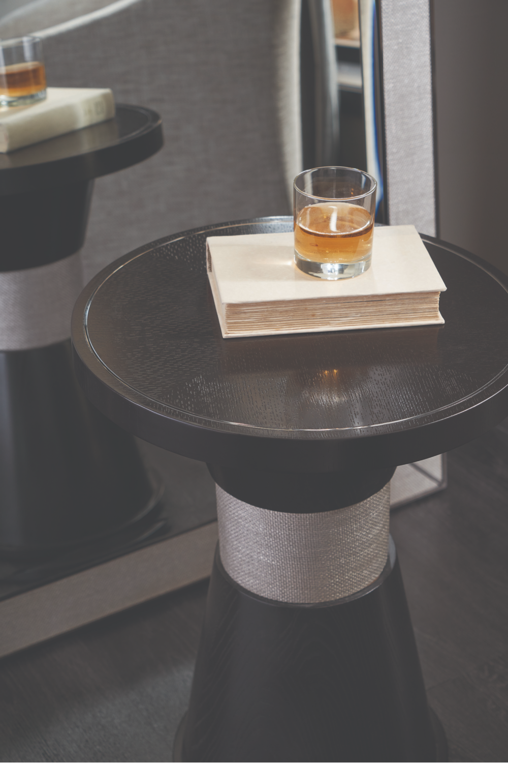 Dark Brown Ash Side Table | Caracole Periscope | Oroa.com