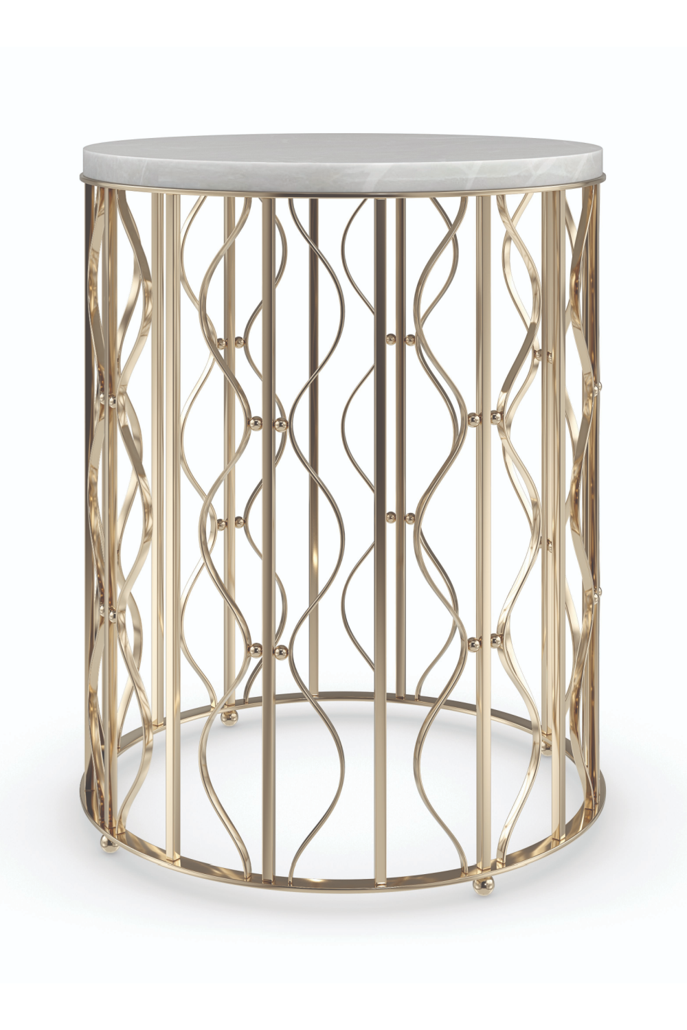 White Marble Side Table | Caracole Style Spotter | Oroa.com