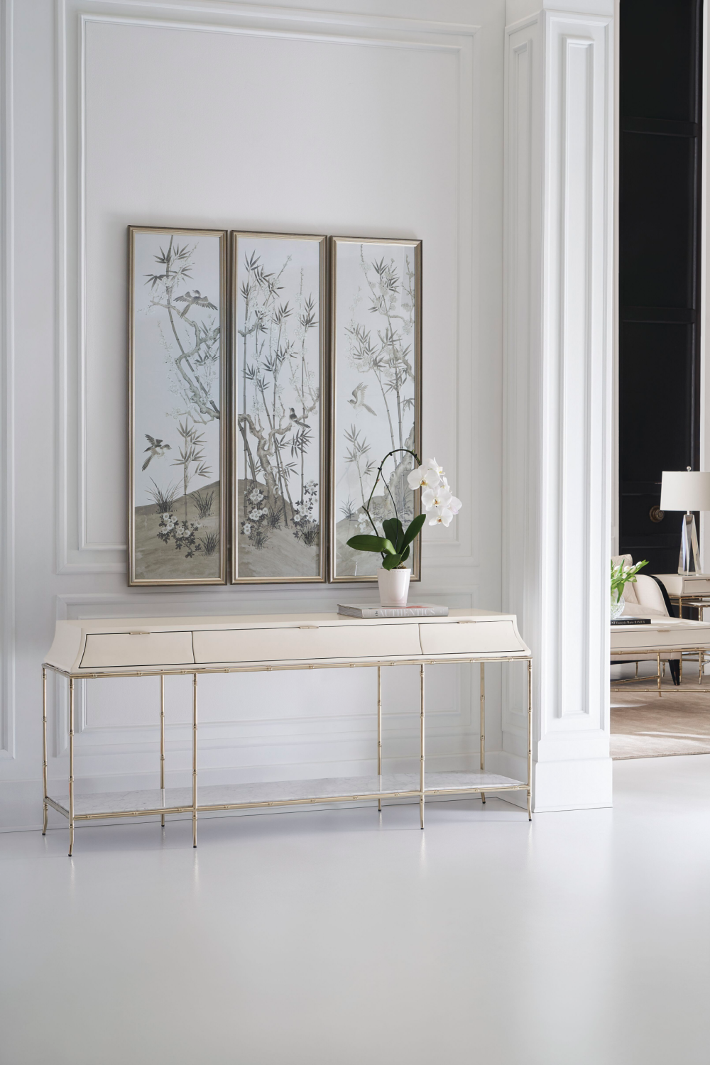 White Modern Console Table | Caracole Oolong | Oroa.com